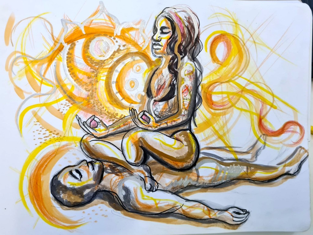 art for power yoga by the multi-talented Lucrecia  [Ladira on Twitter | on deviantArt]